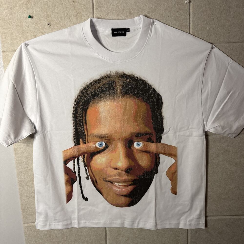 Hypedept A$AP Rocky's Face White T-Shirt Size XL NEW The Big Face Tee